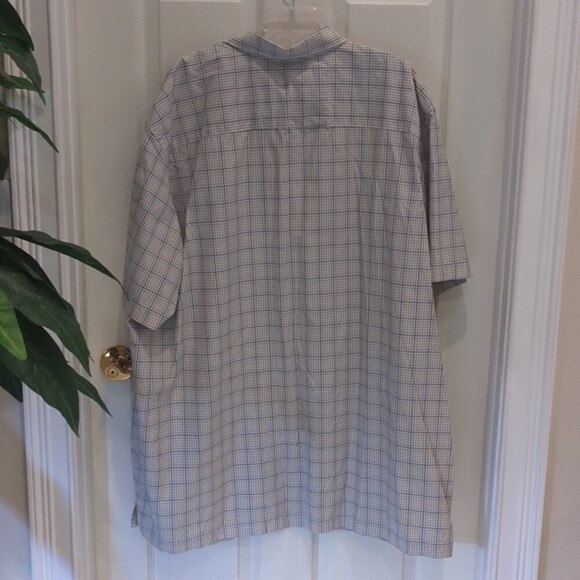 Van Heusen Traveler Men's Plaid Short Sleeve Button Down Shirt Size 2XLT - Picture 4 of 8